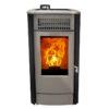 Cosy Flamme Poeles A Granules A Chateaubriant EVOLUTION H9 H9C AnodicBlack Face