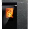 Cosy Flamme Poeles A Granules A Chateaubriant H6 Signature Horizon Emeraude Face